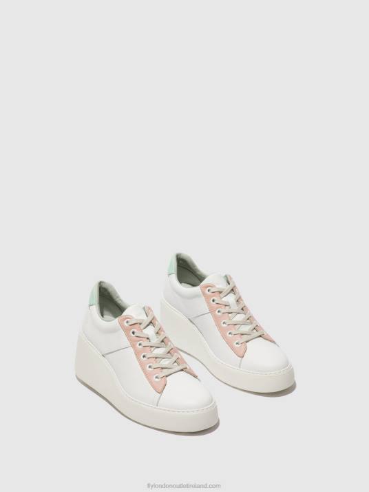 Lace-up Trainers DELF580 Women V00W713 WHITE/NUDE/MINT Fly London