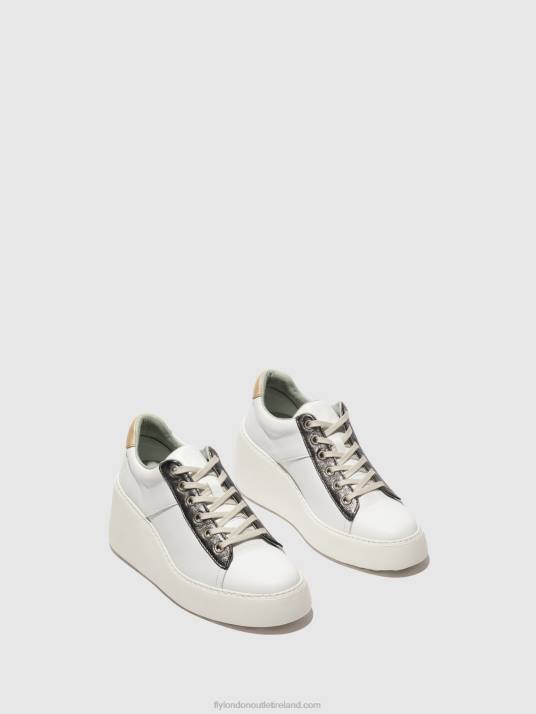 Lace-up Trainers DELF580 Women V00W718 WHITE/GRAPHITE/MYNT Fly London