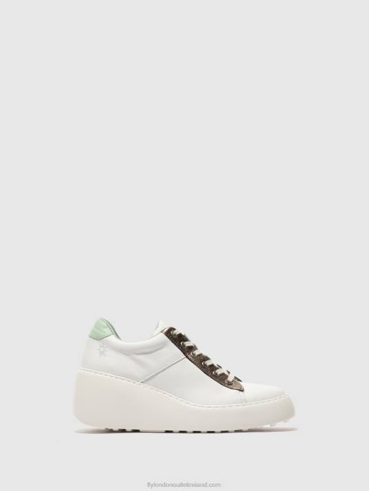 Lace-up Trainers DELF580 Women V00W722 WHITE/BRONZE GRAPHITE/MINT Fly London
