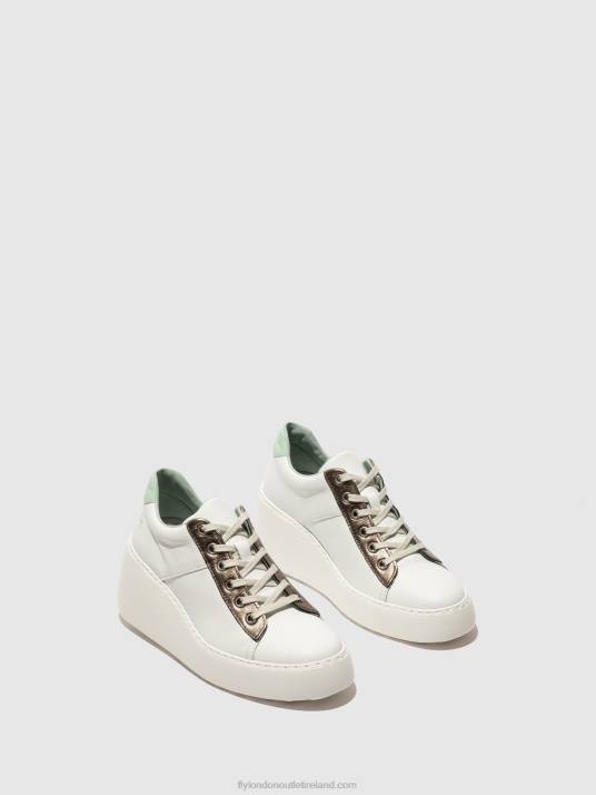 Lace-up Trainers DELF580 Women V00W722 WHITE/BRONZE GRAPHITE/MINT Fly London