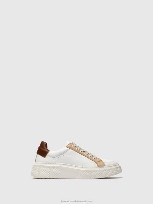 Lace-up Trainers EMMY510 Women V00W757 WHITE/BEIGE/COGNAC Fly London