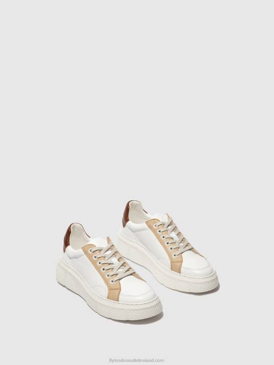 Lace-up Trainers EMMY510 Women V00W757 WHITE/BEIGE/COGNAC Fly London