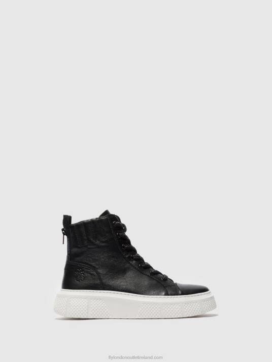 Lace-up Trainers ERBY484 Women V00W764 DUBLIN BLACK (WHITE SOLE) Fly London
