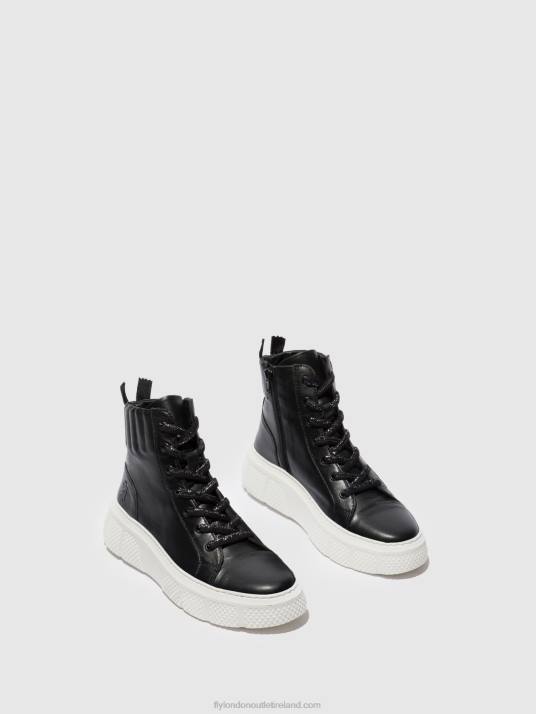 Lace-up Trainers ERBY484 Women V00W764 DUBLIN BLACK (WHITE SOLE) Fly London