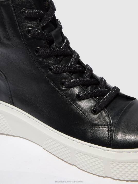 Lace-up Trainers ERBY484 Women V00W764 DUBLIN BLACK (WHITE SOLE) Fly London