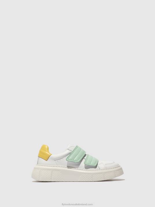 Velcro Trainers EDDA513 Women V00W755 WHITE/MYNT/YELLOW Fly London