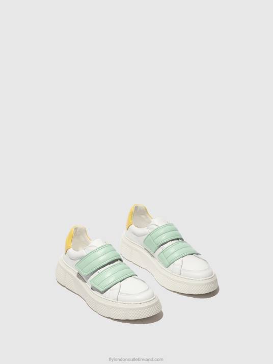 Velcro Trainers EDDA513 Women V00W755 WHITE/MYNT/YELLOW Fly London