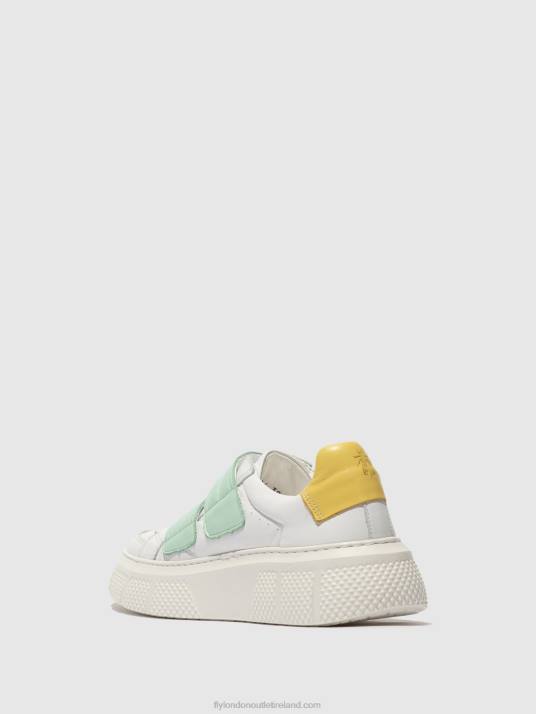 Velcro Trainers EDDA513 Women V00W755 WHITE/MYNT/YELLOW Fly London