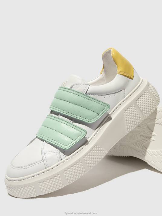 Velcro Trainers EDDA513 Women V00W755 WHITE/MYNT/YELLOW Fly London